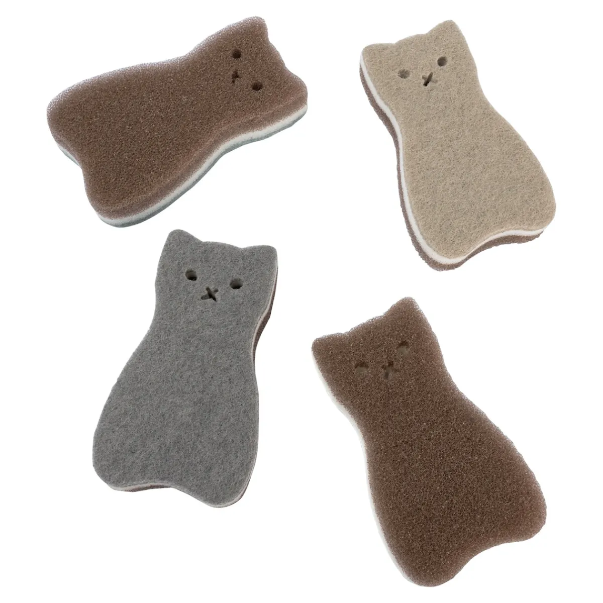 Die moderne Hausfrau Schwammset „Kitty“, 4 Stück
