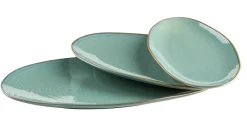 Die moderne Hausfrau Servierplatten-Set, Keramik Nottingham Grün