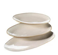 Die moderne Hausfrau Servierplatten-Set, Keramik Nottingham Beige