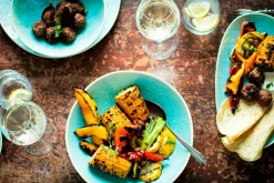 Die moderne Hausfrau Servierplatten-Set, Steinzeug Frozen Grün