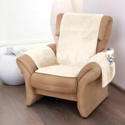 Die moderne Hausfrau Sesselschoner mit Schurwolle natur