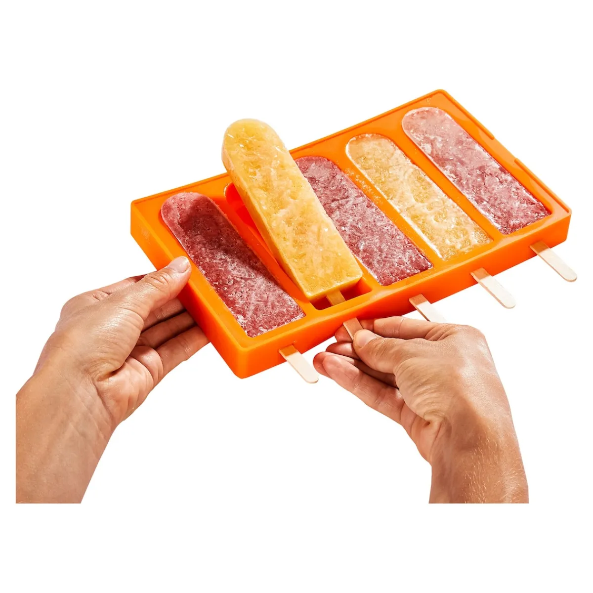 Die moderne Hausfrau Silikonform "Eis am Stiel" inkl. 50 Holzstielen