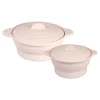 Die moderne Hausfrau Silikon-Mikrowellen-Topf-Set, faltbar, 4-teilig