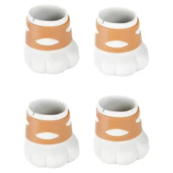 Die moderne Hausfrau Silikon-Stuhlkappen "Katzenpfoten", 4 Stück