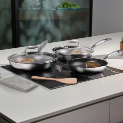 Die moderne Hausfrau SILVERSTAR Edelstahlpfanne Bratpfanne 24 cm | ohne Deckel