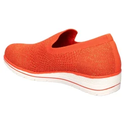 Damen Die moderne Hausfrau Slipper mit Keilabsatz „Federleicht“ koralle