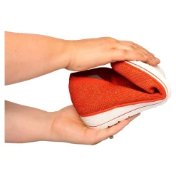 Damen Die moderne Hausfrau Slipper mit Keilabsatz „Federleicht“ koralle