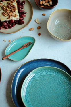 Die moderne Hausfrau Snacking-Set, Steinzeug Cordelia Königsblau