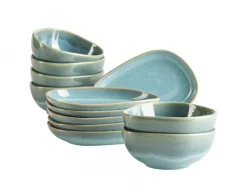 Die moderne Hausfrau Snacking-Set, Steinzeug Cordelia Grün