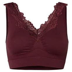Damen Die moderne Hausfrau Soft-BH mit Spitze „Elegant“ bordeaux