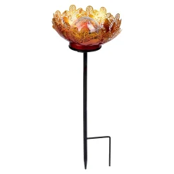 Die moderne Hausfrau Solar-Gartenstecker 2 in 1 "Eichenblatt"