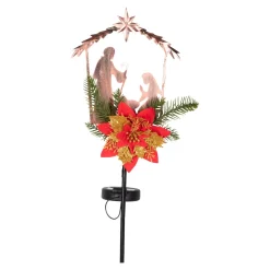 Die moderne Hausfrau Solar-Gartenstecker Krippe