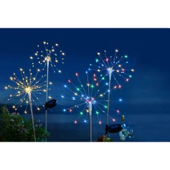 Die moderne Hausfrau Solar-Gartenstecker "Diamanten-Regen" weiß