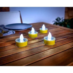 Die moderne Hausfrau ﻿Solar-LED-Teelichter, 4 Stück