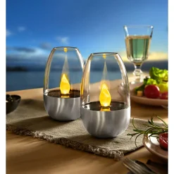 Die moderne Hausfrau Solar-LED-Windlicht, 2 Stück 2 Stück