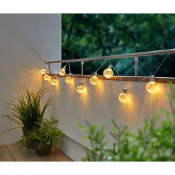 Die moderne Hausfrau Solar-Lichterkette „Kugeln“, 3,8 m