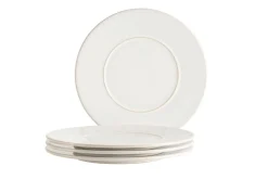 Die moderne Hausfrau Speiseteller Set, Steinzeug Unico Weiß