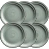 Die moderne Hausfrau Speiseteller-Set, Steingut LUMACA Grau