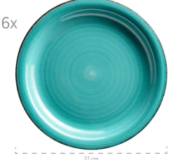 Die moderne Hausfrau Speiseteller-Set, Steingut LUMACA Laguna