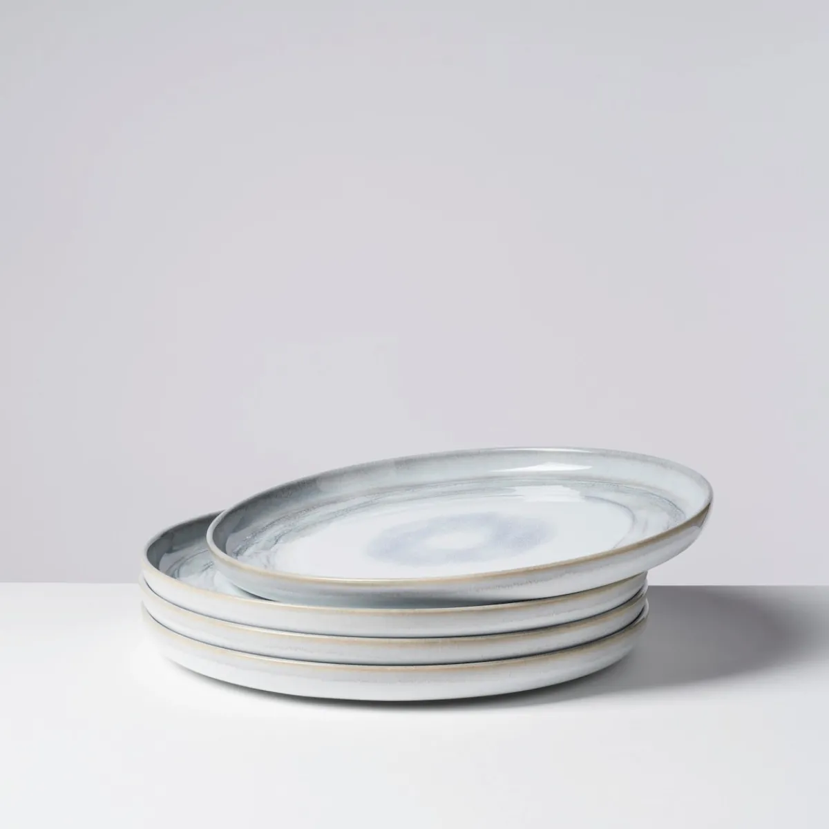 Die moderne Hausfrau Speiseteller-Set, Steinzeug TIEFER SEE Blau / Grün