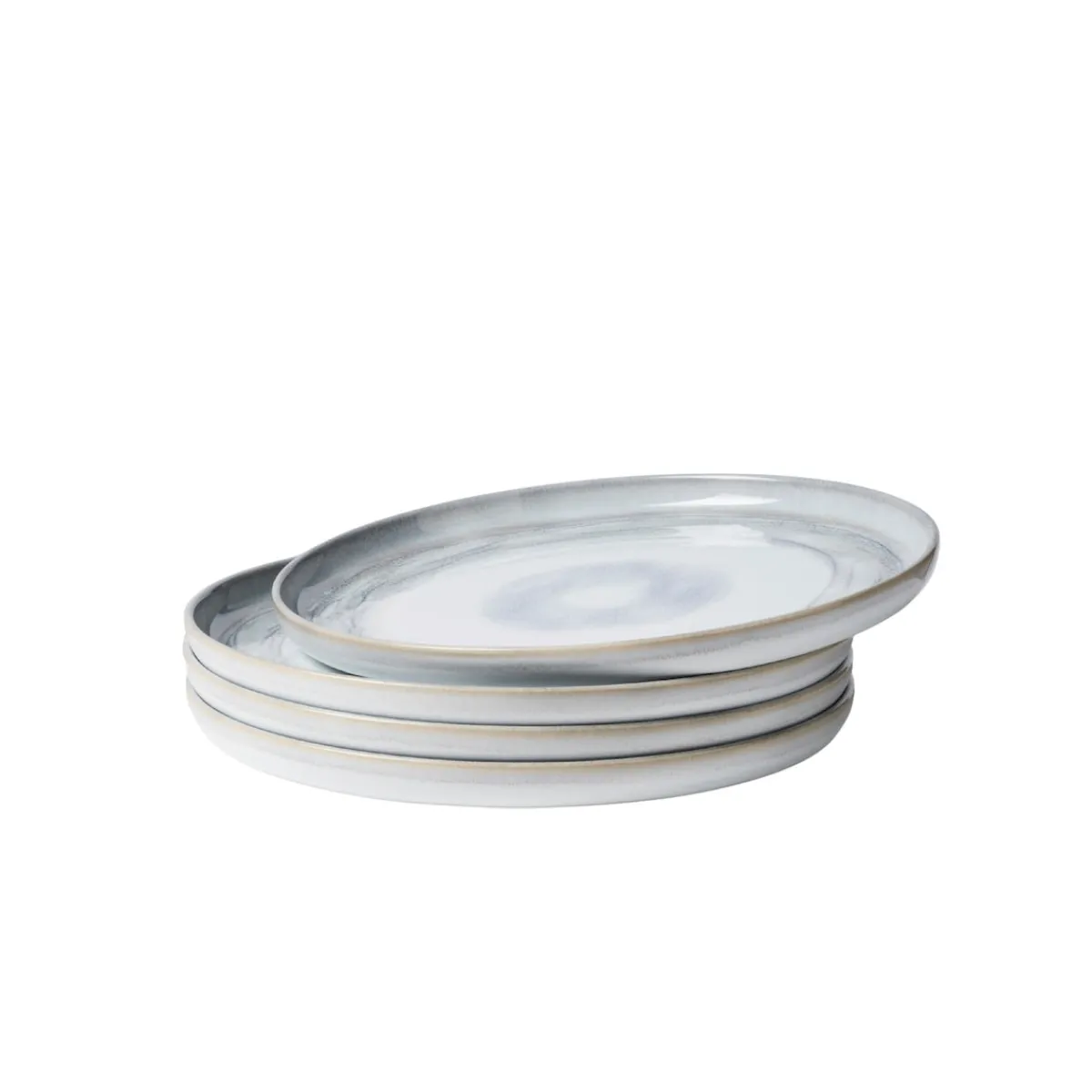 Die moderne Hausfrau Speiseteller-Set, Steinzeug TIEFER SEE Blau / Grün