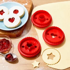 Die moderne Hausfrau Spitzbuben-Ausstecher-Set, 3 Stück