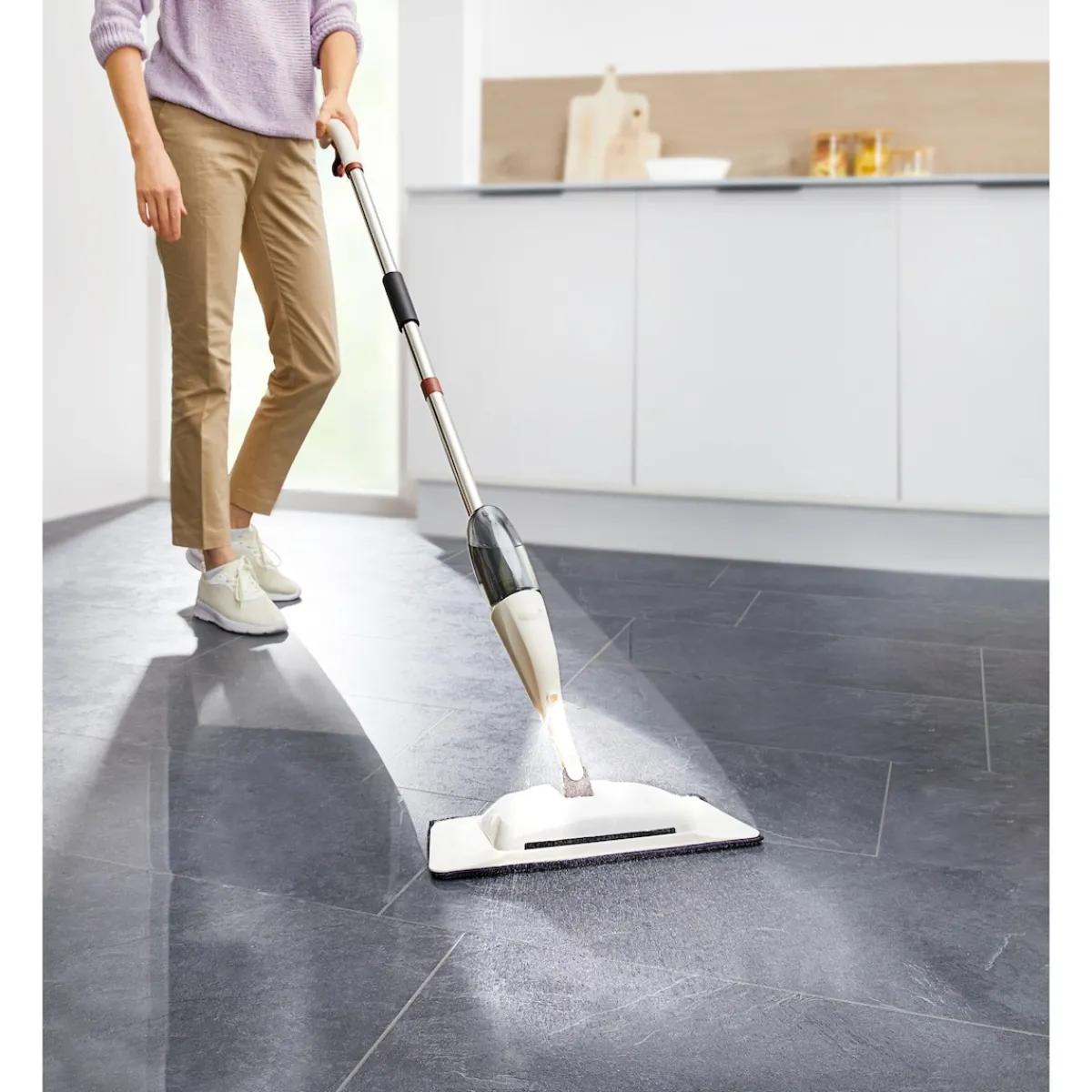 Die moderne Hausfrau Sprühwischer & Teppichkehrer