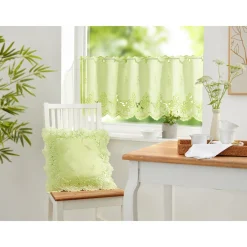 Die moderne Hausfrau Stickgardine "Rosen"