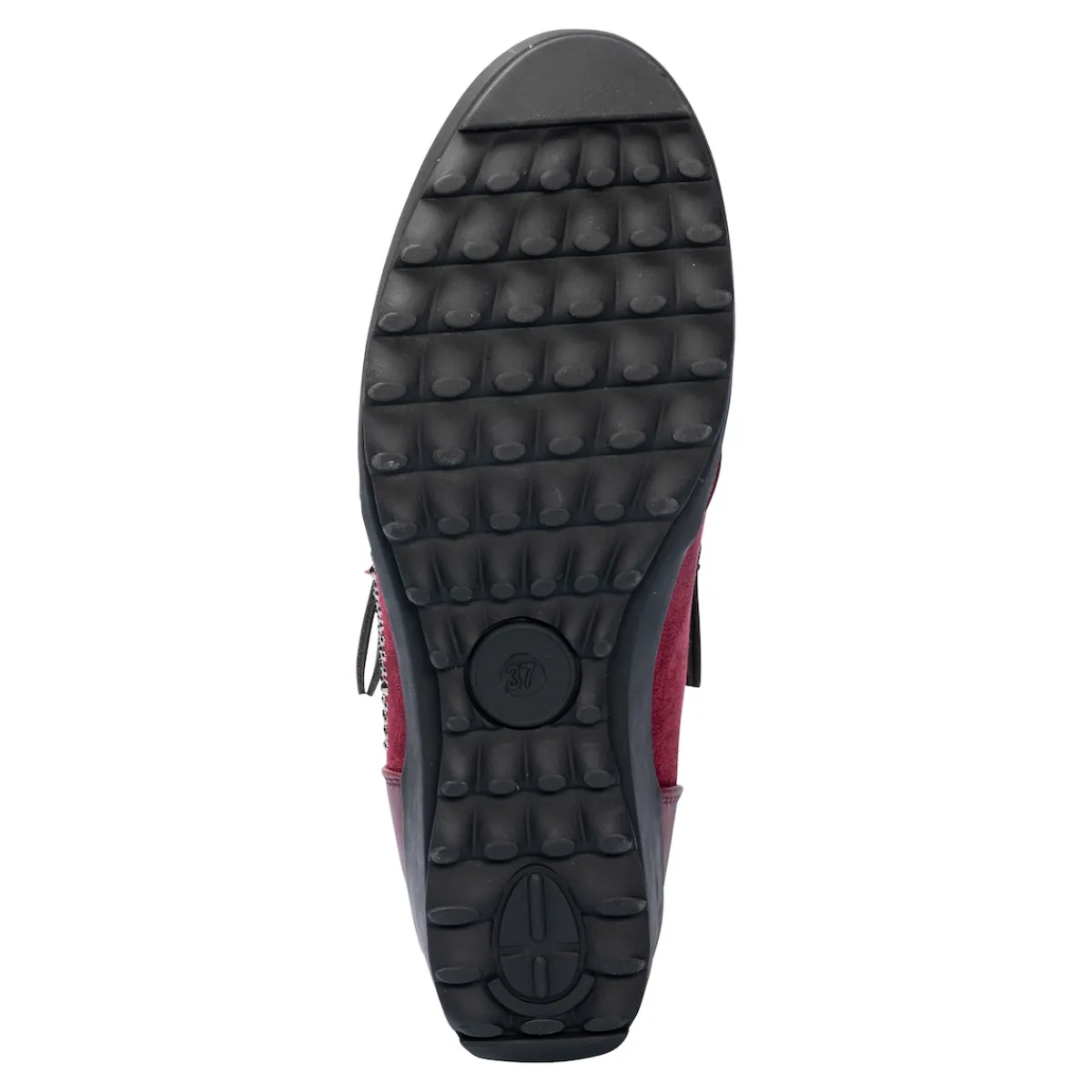 Damen Die moderne Hausfrau Stiefelette "Rita" mit Reißverschluss, gefüttert bordeaux