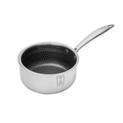 Die moderne Hausfrau Stielkasserolle mit Wabenstruktur, Edelstahl, 18 cm
