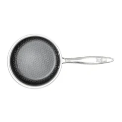 Die moderne Hausfrau Stielkasserolle mit Wabenstruktur, Edelstahl, 18 cm