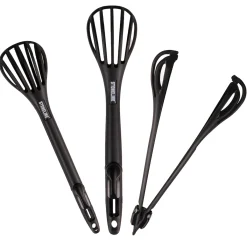 Die moderne Hausfrau STONELINE 4 in 1 Multifunktionales Schneebesen Küchenzangen Set | 3-teilig