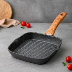 Die moderne Hausfrau STONELINE Back to Nature Grillpfanne 16 cm | ohne Deckel - Holzoptik