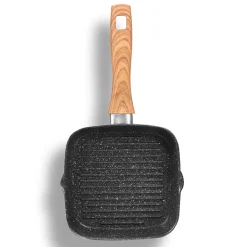 Die moderne Hausfrau STONELINE Back to Nature Grillpfanne 16 cm | ohne Deckel - Holzoptik