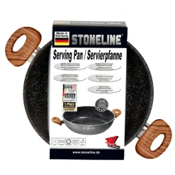 Die moderne Hausfrau STONELINE Back to Nature Servierpfanne 28 cm | Holzoptik