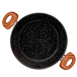 Die moderne Hausfrau STONELINE Back to Nature Servierpfanne 28 cm | Holzoptik