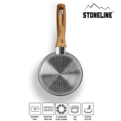 Die moderne Hausfrau STONELINE Bratpfanne 14 cm | ohne Deckel - Holzoptik