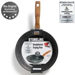 Die moderne Hausfrau STONELINE Bratpfanne 28 cm | ohne Deckel - Holzoptik