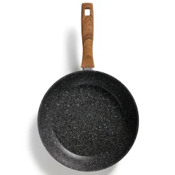 Die moderne Hausfrau STONELINE Bratpfanne 28 cm | ohne Deckel - Holzoptik