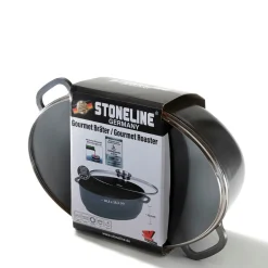 Die moderne Hausfrau STONELINE Bräter Schmortopf Oval 39x26 cm | mit Deckel