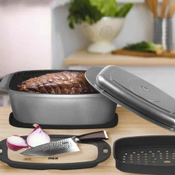 Die moderne Hausfrau STONELINE Bräter und Back Set 5-teilig 39x22 cm | mit Deckeln