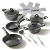 Die moderne Hausfrau STONELINE CERAMIC Keramik Kochgeschirr-Set 14-teilig | mit Deckeln - Schwarz