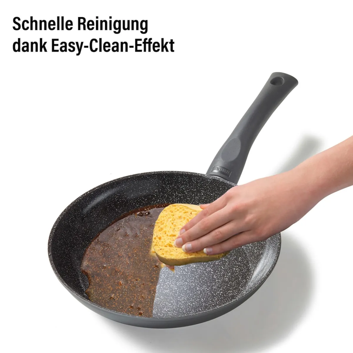 Die moderne Hausfrau STONELINE CERAMIC Keramik Bratpfanne 24 cm | mit Deckel