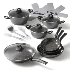 Die moderne Hausfrau STONELINE CERAMIC Keramik Kochgeschirr-Set 16-teilig 18/20/24/28 | mit Deckeln