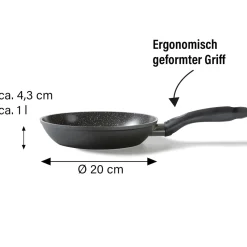 Die moderne Hausfrau STONELINE CERAMIC Keramik Bratpfanne 20 cm | ohne Deckel