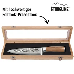 Die moderne Hausfrau STONELINE Chefmesser 34 cm | 67 Lagen Damastmesser