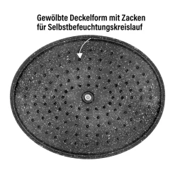 Die moderne Hausfrau STONELINE Cocotte Bräter Oval 32x25 cm Rosa | mit Deckel