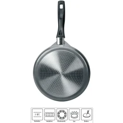 Die moderne Hausfrau STONELINE Crepe Pfanne 25 cm | Schwarz