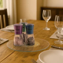 Die moderne Hausfrau STONELINE Drehbare Glas Servierplatte Tortenplatte 32 cm | Transparent