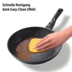 Die moderne Hausfrau STONELINE Flex Schmorpfanne 24 cm mit abnehmbarem Griff | ohne Deckel